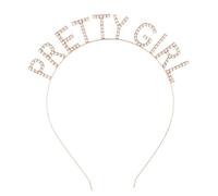 Pretty Girl Princess Hairband for Lady Girl Glittering Letter Crownpiece Headband Party Decorative Headdress Party Props