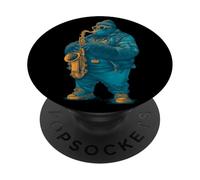 Pretty Gorilla Saxophone Costume for Man and Woman PopSockets Adhesive PopGrip