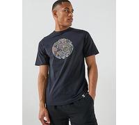 Pretty Green House Paisley Print Logo Short Sleeve T-shirt, Black, Size S, Men Black