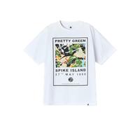 Pretty Green Mens Spike Island TS White M