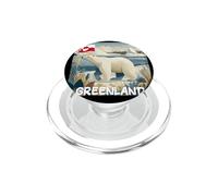 Pretty Greenland View with Nature and Ice Bear Graphic PopSockets PopGrip for MagSafe