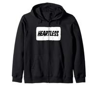Pretty Heartless Quote Look Zip Hoodie