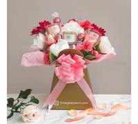 Pretty in Pink Chocolate & Yankee Candle Votive Bouquet