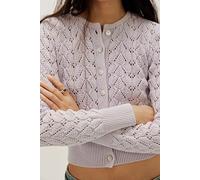 Pretty In Pointelle Cardi at Free People in Orchid Hush, Size: XS - female