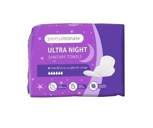 Pretty Intimate Ultra Night 8 Sanitary Towels