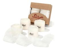 Pretty Jolly 1 1/2 Inch White Polyester Chiffon Crinkle Chiffon Ribbon for Multiple Occasions, 12 Yards, 4 Rolls