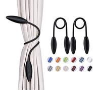 Pretty Jolly 2 Pack DIY Twist Curtain Tiebacks Creative Decorative Drape Tie Backs European Style Random Modelling Curtain Holdbacks for Home & Office Window Blackout & Sheer Drapery (Black)