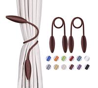 Pretty Jolly 2 Pack DIY Twist Curtain Tiebacks Creative Decorative Drape Tie Backs European Style Random Modelling Curtain Holdbacks for Home & Office Window Blackout & Sheer Drapery (Brown)