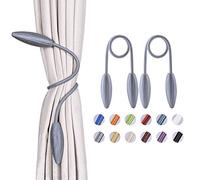 Pretty Jolly 2 Pack DIY Twist Curtain Tiebacks Creative Decorative Drape Tie Backs European Style Random Modelling Curtain Holdbacks for Home & Office Window Blackout & Sheer Drapery (Grey)