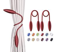 Pretty Jolly 2 Pack DIY Twist Curtain Tiebacks Creative Decorative Drape Tie Backs European Style Random Modelling Curtain Holdbacks for Home & Office Window Blackout & Sheer Drapery (Red)