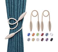 Pretty Jolly 2 Pack DIY Twist Curtain Tiebacks Creative Decorative Drape Tie Backs European Style Random Modelling Curtain Holdbacks for Home & Office Window Blackout & Sheer Drapery (Creamy white)