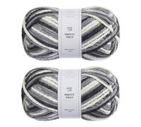 Pretty Jolly 2 Skeins Bulky Acrylic Yarn Soft Colorful Yarn, Crocheting & Knitting, Quality & Multicolored, Total 150g×2/110m×2 (Ink)