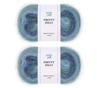 PRETTY JOLLY 2 Skeins Fancy Mohair Yarn 3.53oz/438yds - Clear Sky