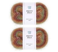PRETTY JOLLY 2 Skeins Fancy Mohair Yarn 3.53oz/438yds - Spring Dawn