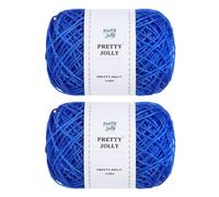 Pretty Jolly 2 Skeins Polyester Plastic Yarn Hand-Knitted Yarn-Blue