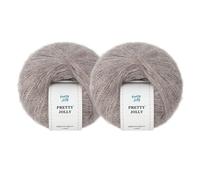 Pretty Jolly 2 Skeins Soft Mohair Yarn, Fluffy & Fuzzy, Luxurious & Thin, Slik Wool Blend Yarn for Crochet & Knitting, Total 20g×2, 300m×2 (Camel)