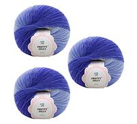 Pretty Jolly 3 Skeins Rainbow Wool Yarn - Soft Gradient, Self-Striping, Multi Color for Crochet & Knitting, Single Ply (26#)