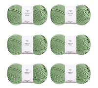 Pretty Jolly 300g Soft Assorted Colors Yarn, Sport Weight,100% Acrylic, 4 Ply, Bonbons Yarn for Crochet & Knit, DIY Project Starter Kit for Kids or Adults(6×132m) (Willow)