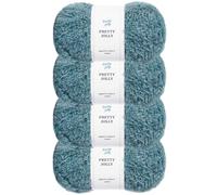 Pretty Jolly 4 Skeins Fancy Loop Yarn Soft Yarn with Little Loop Novelty Yarn for DIY Craft Fashion Yarn for Crochet Knitting Boucle Yarn Fingering Weight Yarn Totle Length4x140m(4x50g)(Grayish Blue)