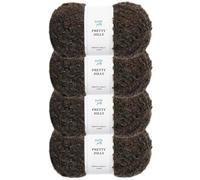 Pretty Jolly 4 Skeins Fancy Loop Yarn Soft Yarn with Little Loop Novelty Yarn for DIY Craft Fashion Yarn for Crochet Knitting Boucle Yarn Fingering Weight Yarn Totle Length4x140m(4x50g)(Avocado Peel)