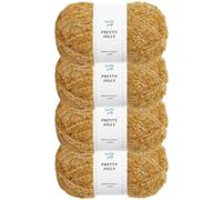 Pretty Jolly 4 Skeins Fancy Loop Yarn Soft Yarn with Little Loop Novelty Yarn for DIY Craft Fashion Yarn for Crochet Knitting Boucle Yarn Fingering Weight Yarn Totle Length4x140m(4x50g)(Ginger)