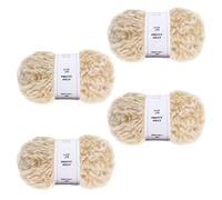 Pretty Jolly 4 Skeins Faux Fur Super Soft Chunky Fluffy Eyelash Polyester Yarn (Ginger)