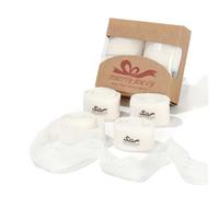 Pretty Jolly Crinkle Chiffon Ribbon for Flower Bouquet 1 Inch White for Gift Wrapping Handmade 12 Yards Double Faced for Crafts Hair Wedding Invitation Baby Shower