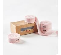 Pretty Jolly Light Pink Cotton Ribbon for Gift Wrapping Handmade Rustic Frayed Ribbon for Flower Bouquet 5/8 Inch x 20 Yd Fabric Ribbons for Craft Wedding Invitations Holiday Decor Christmas Tree