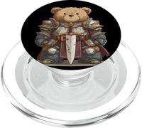 Pretty Knight Teddy in Armor Costume for Swords Lovers PopSockets PopGrip for MagSafe