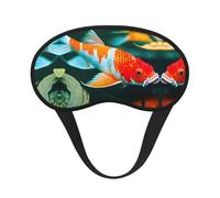 Pretty Koi Fish Print Blackout Sleep Mask - Side Sleeper Eye Cover, Soft Comfort, Perfect for Travel, Meditation