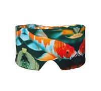 Pretty Koi Fish Print Sleep Eye and Ear Muffs Mask - Adjustable Yoga Travel Headband, Keep Warm Shading Comfortable Aid