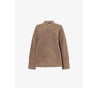Pretty Lavish Womens Pretty Lavish Camille V-Neck Knitted Jumper Mocha M