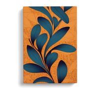 Pretty Leaves Art No.4 Canvas Print | Gallery Wrapped 30mm Frame Wall Art | 30x20 inches | Ready to Hang | Modern Floral Picture | Living Room Bedroom Lounge Office