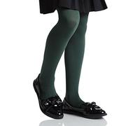 Pretty Legs D6T Girls 2 Pair 70 Denier Opaque School Tights Bottle Green 9-11 Years