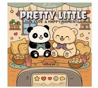 Pretty Little : Coloring Book for Adults, Teens and Kids Featuring Super Cute Animal Characters with fun Easy and Simple Designs for Relaxation