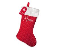pretty little customs PERSONALISED CHRISTMAS STOCKING Red 50cm Your Name XMAS GIFT Printed UK