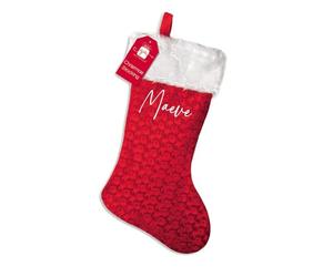 pretty little customs PERSONALISED CHRISTMAS STOCKING Red 50cm Your Name XMAS GIFT Printed UK