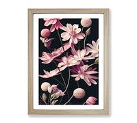 Pretty Little Flowers Framed Wall Art Print A2 Oak