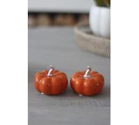 Pretty Little Home Ceramic Pumpkin Autumnal Orange - Small 2PC