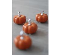 Pretty Little Home Ceramic Pumpkin Autumnal Orange - Tiny 4PC
