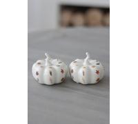 Pretty Little Home Ceramic Pumpkin Autumnal Pattern - Small 2PC