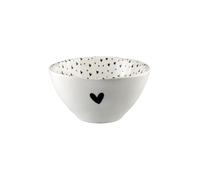Pretty Little Home Large Irregular Bowl - Black Single Heart