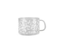 Pretty Little Home Polka Dot White Glass Mug