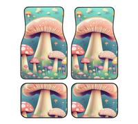 Pretty little mushrooms Car Foot Mat Four-Piece Set.Printed Car Mat Set 4-Piece, Non-Slip Floor Mats for Cars