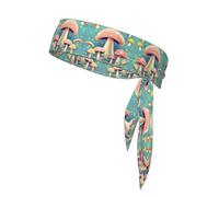 Pretty Little Mushrooms Double-Sided Sports Headband for All Activities As Tennis, Football, Yoga, and Running