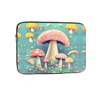 Pretty Little Mushrooms Printed Laptop Sleeve, 10 inch Computer Bag, Suitable for Office, Travel, Commuting, and Business Trips.