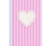 Pretty Little Notes: Sugar & Lace - College Ruled Composition Notebook | 7 x 10 Inch | 110 Pages | Coquette Pink Periwinkle Matte Cover | Lace Motif Interior Pages