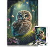 Pretty Little Owl Adult Jigsaw Puzzles1000 Pieces Fun Brain Training Learning Game Great Unique Surprise Present Size 38x52cm