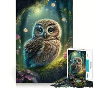 Pretty Little Owl Jigsaw Puzzle for Teenagers 1000 Pieces Cognitive Toy Quiet Hobby Premium Edge (38x26cm)