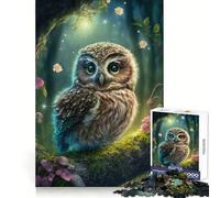 Pretty Little Owl Jigsaw Puzzle for Teenagers 1000 Pieces Cognitive Toy Quiet Hobby Premium Edge (38x26cm)